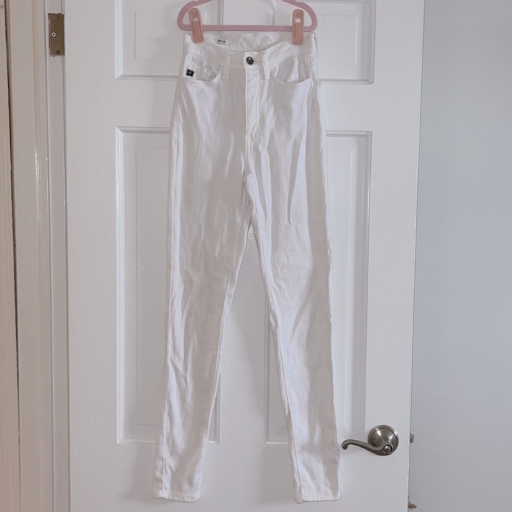 White high rise jeans
